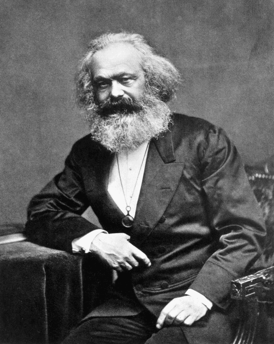 Portrait of Karl Marx in 1875.